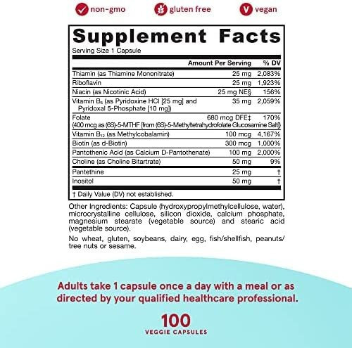 Vitamina B Jarrow Formulas/ 100 Cápsulas - Imagem 4