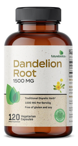 Futurebiotics Dandelion Root 1500 Mg Por Porção De Erva Diu