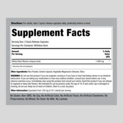 Raiz De Doca Amarela Piping Rock 1500mg | 200 Cápsulas | Sup