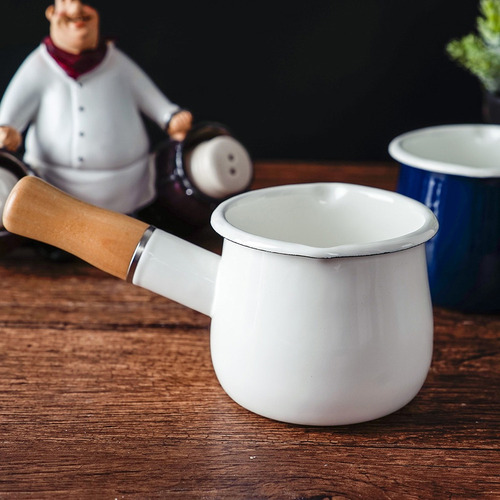 Pequena Panela De Leite Esmaltada Manteiga Café Leite - Imagem 2