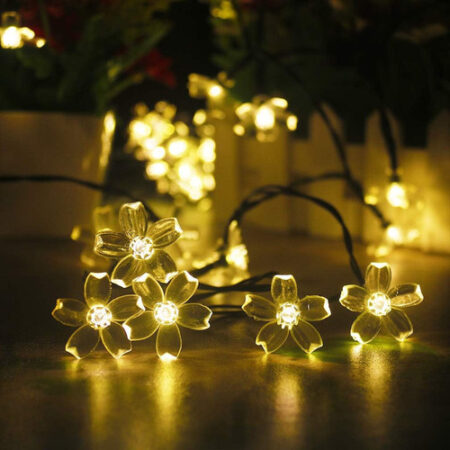 5m Luzes Natal Ao Ar Livre Luz Solar Da Corda Da Flor 20led- - Imagem 17