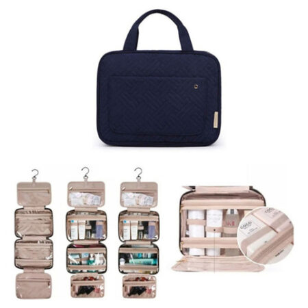 Necessaire Viagem Bolsa Travel Maquiagem Gancho Divisórias - Imagem 12