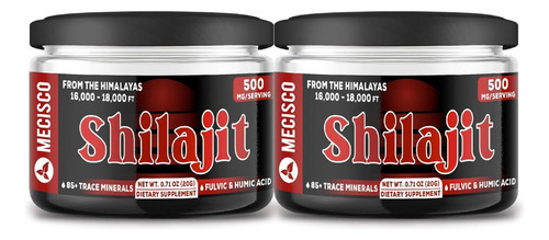 2 Pacotes De 20g Shilajit Pure Himalayan Organic - Suplement