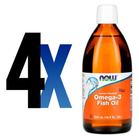 Ômega-3 Fish Oil Now Foods 500ml Sabor Limão Importado 4un - Imagem 2