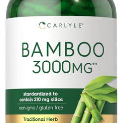 Cápsulas De Extrato De Bambu Carlyle | 3000mg | 300 Contagen