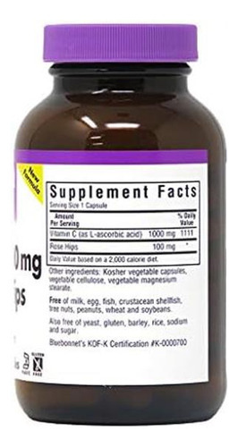 Vitamina C Bluebonnet Nutrition 1000 Mg 90 Cápsulas - Imagem 8