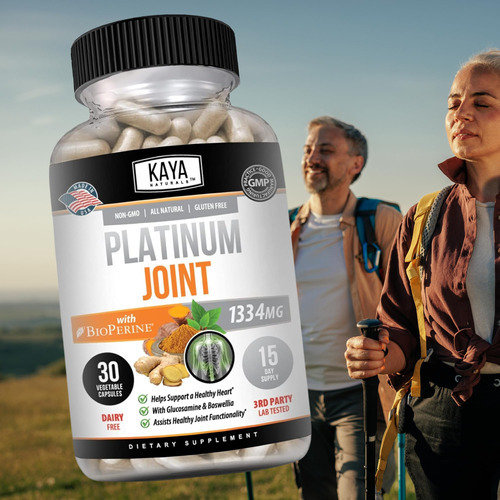 Kaya Naturals Platinum Mobility Açafrão - Bioperina, Glucosa - Imagem 8
