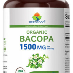 Brieofood Bacopa Orgânica 1500mg, 45 Porções, Vegetariana, S