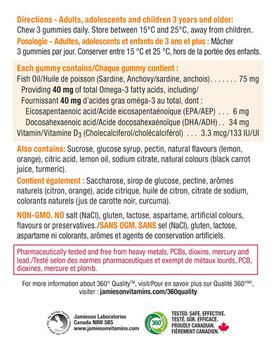 Gomas Jamieson Omega-3, Para Toda A Família, Sabores De Frut - Imagem 5
