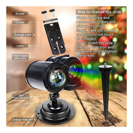 Novo Projetor De Floco De Neve De Natal Com Controle Remoto - Imagem 4