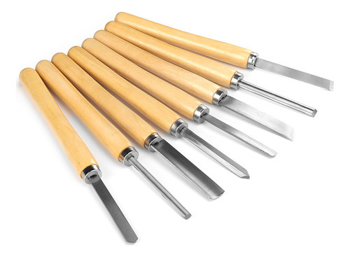 H 8pcs/set Madeira Torno Cinzel Set Ferramentas De