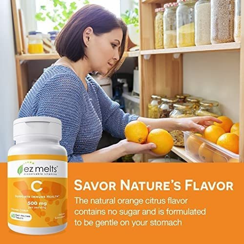 Vitamina C Ez Melts 500 Mg 60 Comprimidos - Imagem 5