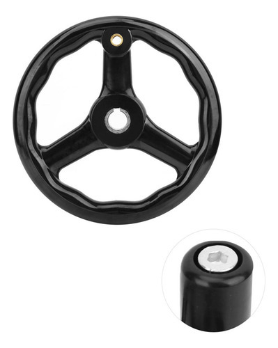 Y Volante De Torno De Baquelite Antiderrapante Preto De 3 - Imagem 7