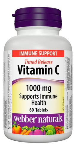 Naturals Vitamina C De Liberação Programada 1.000 Mg, 60 Com