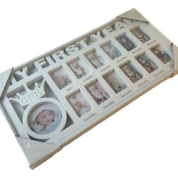 Z Quadro De Lembrança Do Bebê Do Meu Primeiro Ano 0-12 Meses