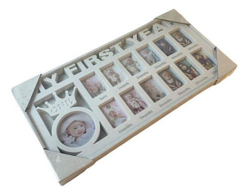 Z Quadro De Lembrança Do Bebê Do Meu Primeiro Ano 0-12 Meses