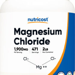 Suplemento Nutricost Cloreto De Magnésio 907g Sem Glúten 2l