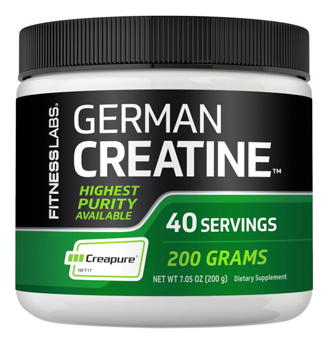 Pó De Creatina Alemã Fitness Labs | 7,05 Onças | 39 Porções