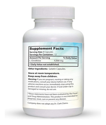 Suplemento Dietético De Ornitina Do Dr. Clark - Sem Glúten, - Imagem 4