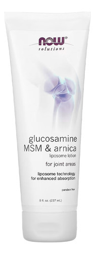 Loção Glucosamina, Msm Arnica Now Foods 237ml Importado