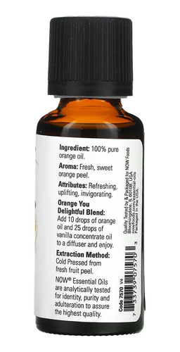 Óleo De Laranja Now Foods Orange Oil 30ml - Imagem 2