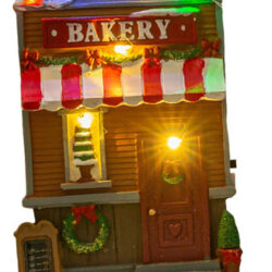 Musical Iluminado Natal Aldeia Casa Estatueta Decoração De
