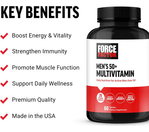 Multivitamínico Masculino Force Factor 50 Plus, Multivitamín - Imagem 2
