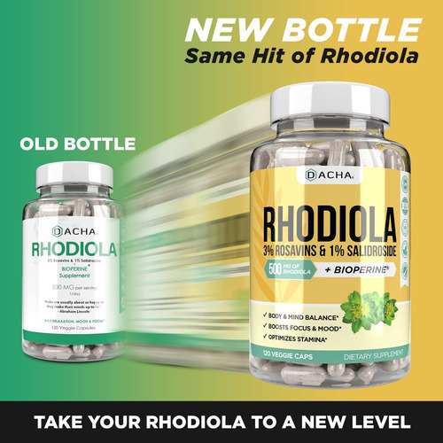 Suplemento Natural De Rhodiola Rosea-120 Caps 500mg, 3% Rosa - Imagem 2