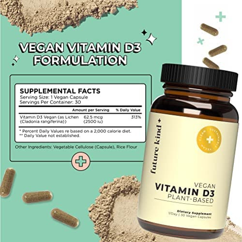 Future Kind Vegan Vitamina D3 (30 Cápsulas Em Frasco De Vidr - Imagem 2