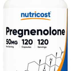Suplemento Nutricost Pregnenolona 50 Mg 120 Cápsulas