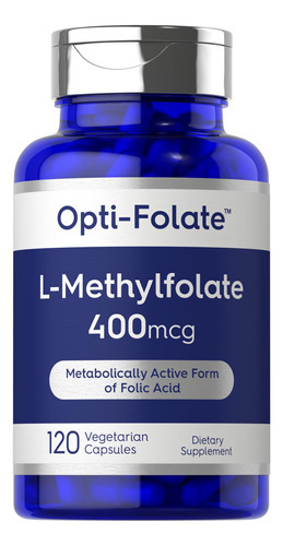 Suplemento Carlyle L-metilfolato 400mcg 120 Cápsulas