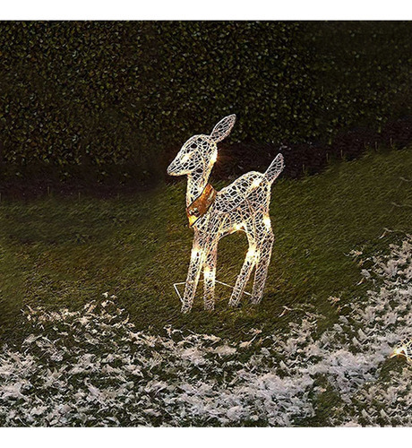 Kit 3 Enfeites De Natal De Renas Led Garden Blinker - Imagem 8
