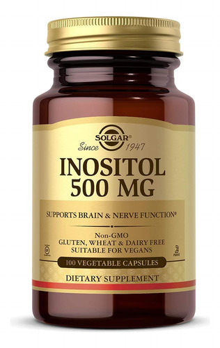 Cápsulas Vegetais Solgar Inositol, 500 Mg, 100 Unidades