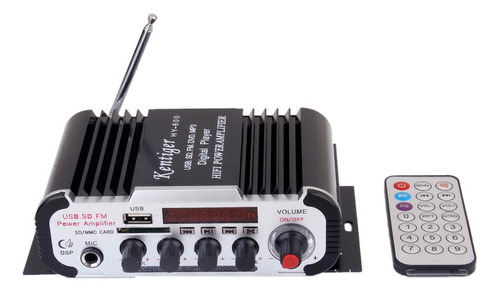Amplificador De Potência De Microfone Dc12v Usb/mp3/fm