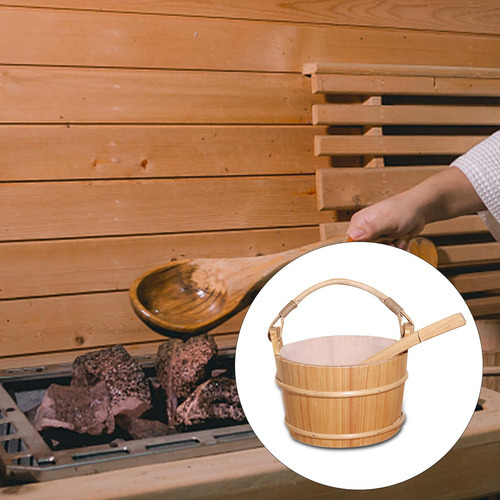 Aplicável A Balde De Sauna De Madeira Maciça De De 1 Galão - Imagem 3