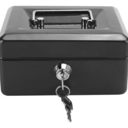 6in Mini Caixa De Dinheiro Portátil Lockable Segurança Dinhe