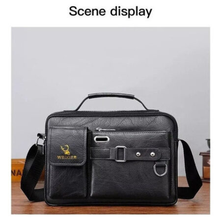 Bolsa Executiva Masculina Em Couro Pu 2023 - Imagem 12