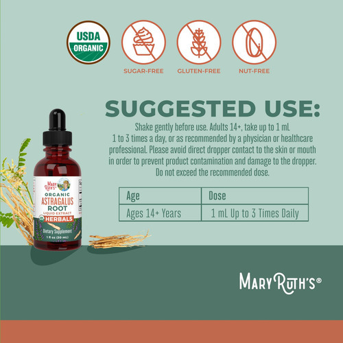 Raiz De Astrágalo Maryruth Organics, Sem Açúcar, Usda Orgâni - Imagem 6