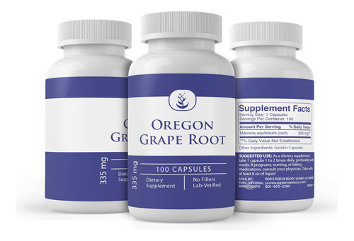 Ingredientes Originais Puros Raiz De Uva Oregon, (100 Cápsul - Imagem 3