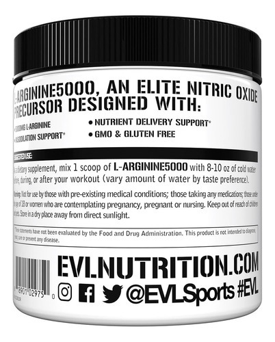 Evluição Nutrição Oxido Nítrico Booster L -arginina Suplemen - Imagem 3