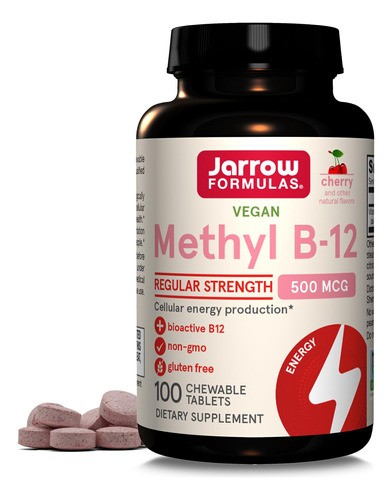 Vitamina B-12 Marca Jarrow Formulas, 500 Mcg, 100 Comprimido