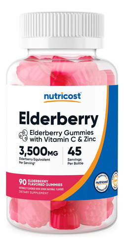 Suplemento De Gomas De Sabugueiro Nutricost Com Vitamina C E