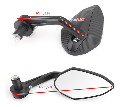Espelho Universal De Motocicleta Para Kawasaki Ducati Monste - Imagem 3