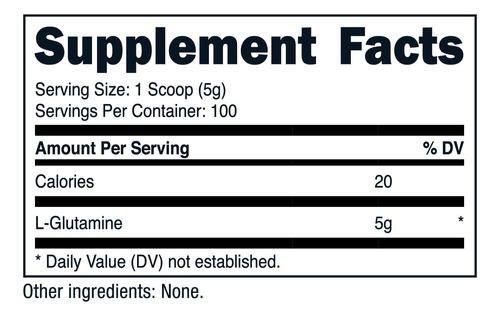 Suplemento Nutricost L-glutamina Em Pó 500g Sem Sabor - Imagem 7