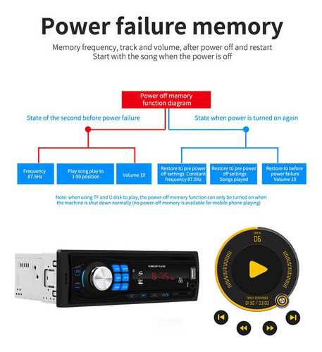 Car Mp3 Bluetooth Call Car Player Rádio Usb Flash - Imagem 3