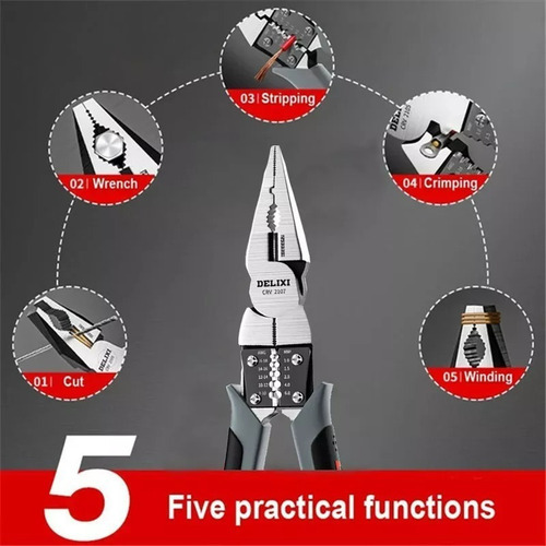 9 Polegadas Multifuncional Delixi Alicate Universal - Imagem 3