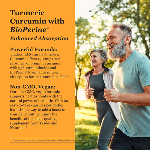 Tradewind Naturals Açafrão Curcumina 1300mg - Açafrão Premiu - Imagem 7