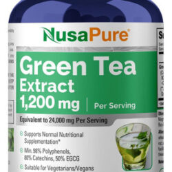 Extrato De Chá Verde Nusapure 20:1, Mg, 180 Cápsulas Veganas