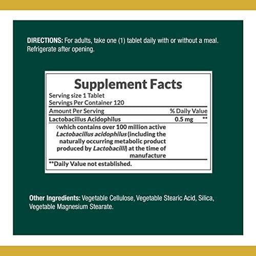 Natures Bounty Probiotic Acidophilus, 360 Comprimidos (3 X - Imagem 3