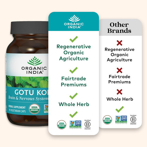 Suplemento De Ervas Gotu Kola Da Índia Orgânica - Adaptógeno - Imagem 5